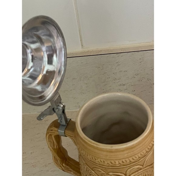 Vintage German Style Ceramic Beer Stein with Lid - Picture 6 of 7